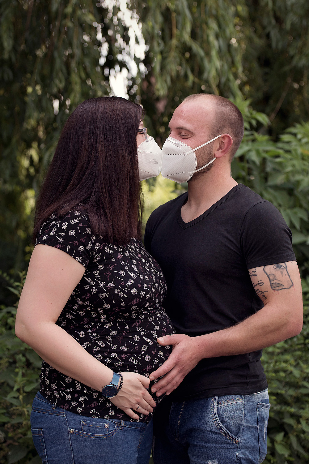 fotografie in corona zeiten maske bauchbilder schwanger fotografie nidderau frankfurt hessen