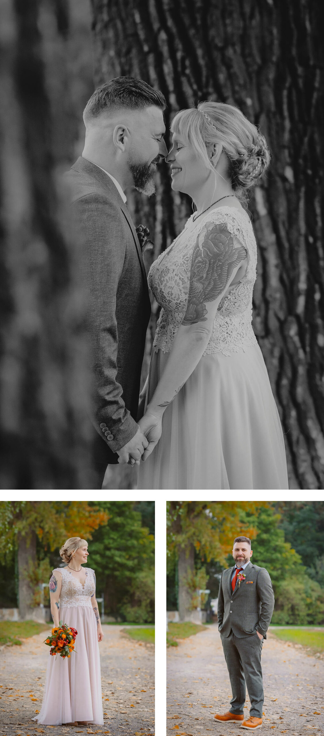 heiraten in Hessen hochzeitslocation Dorftreff rendel standesamt karben brautpaarbilder vor der trauung herbst herbsthochzeit oktoberhochzeit hochzeitsauto