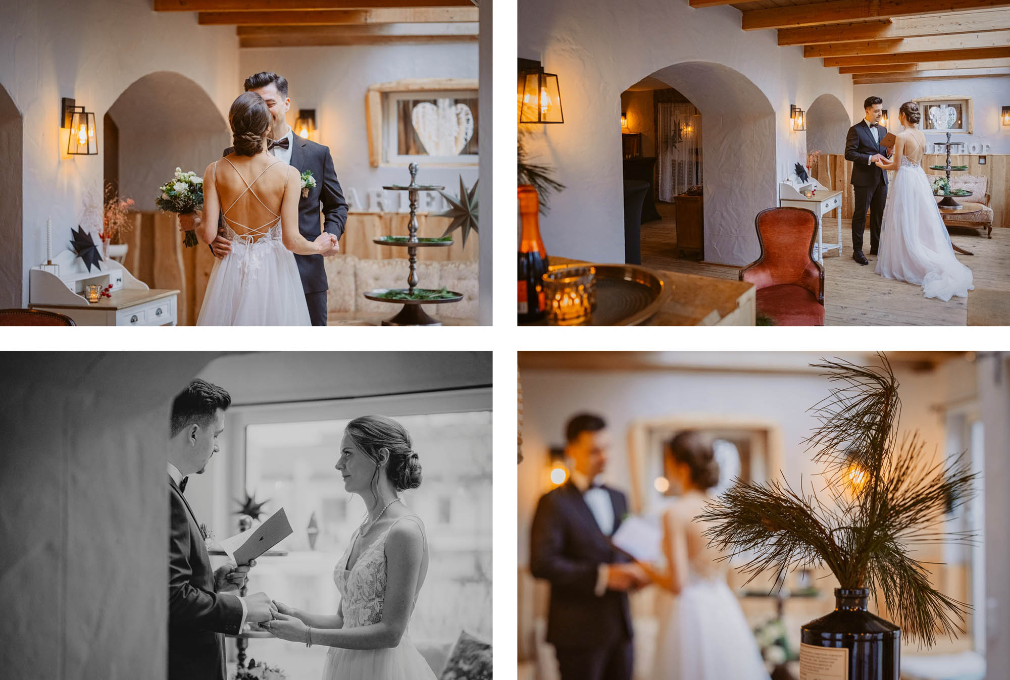 hochzeit heiraten hochzeitslocation marienhof fecher niedernberg brautpaar first look brautbilder vor der trauung winterhochzeit hochzeitsfotografin hessen wetterau