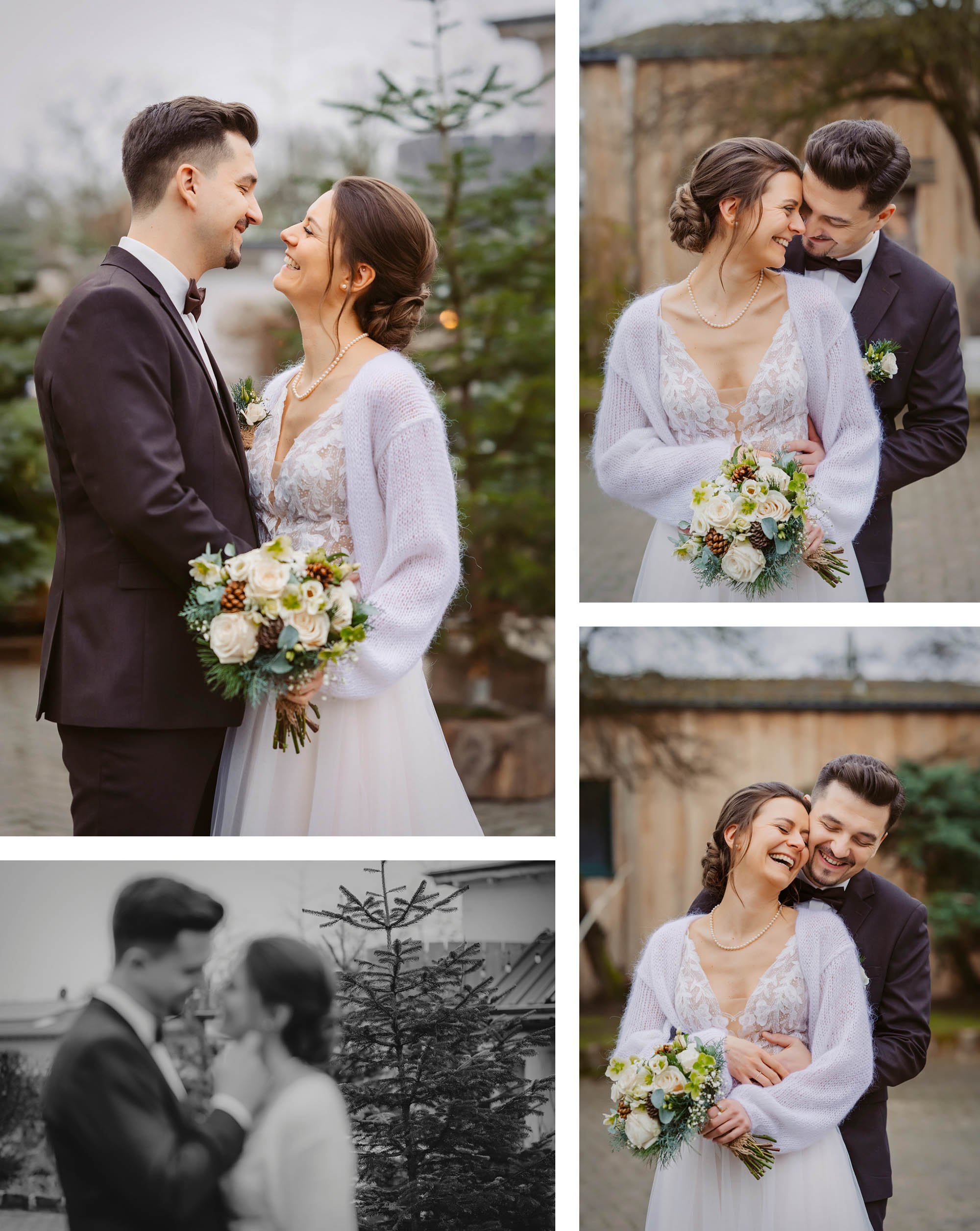 Floristik: Blumenwerkstatt Schliessmann, Seligenstadt hochzeit heiraten hochzeitslocation marienhof fecher niedernberg brautpaar first look brautbilder vor der trauung winterhochzeit hochzeitsfotografin hessen wetterau